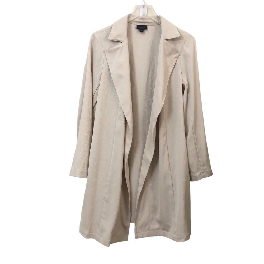 J. Jill | Open Front Cream Trench Coat Small Minimalist Lagenlook